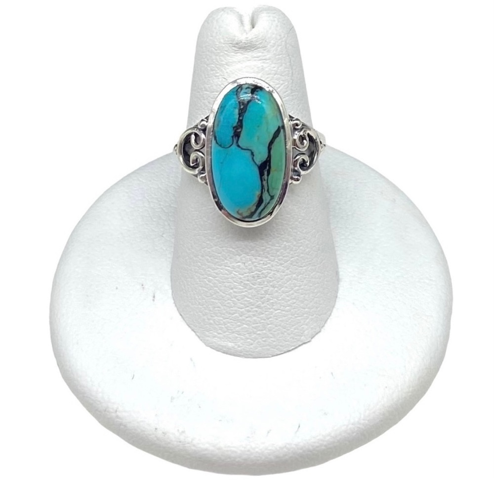 Sold to D Brummett 😍NWT Sterling & Tibetan Turquoise Ring - Picture 3 of 14